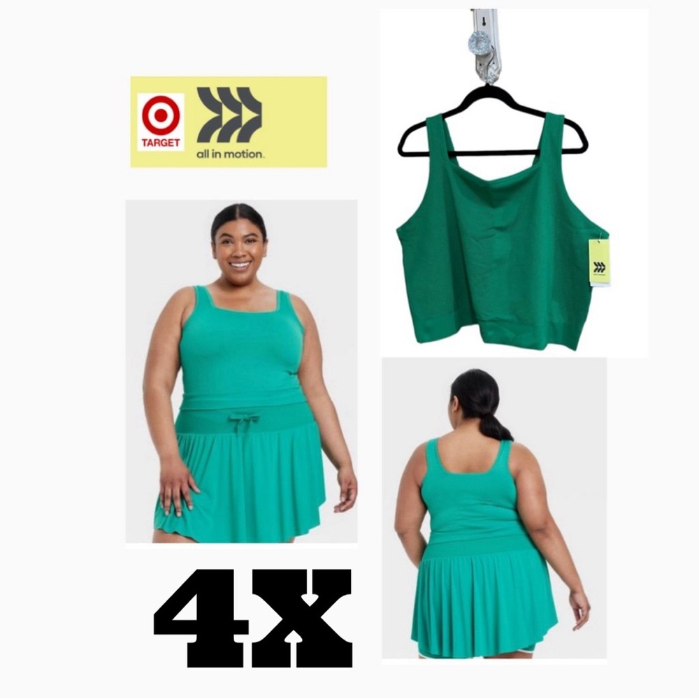 Vibrant Green Seamless crop tank top size 4X